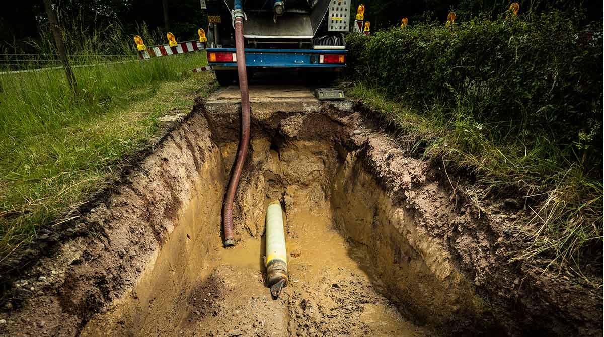 Horsthemke Bohrtechik bei der Ausführung einer Horizontalbohrung