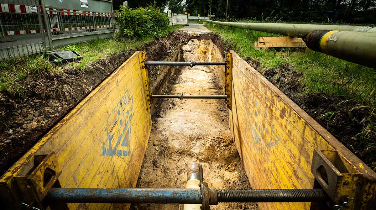 Horsthemke Bohrtechik bei der Ausführung einer Horizontalbohrung